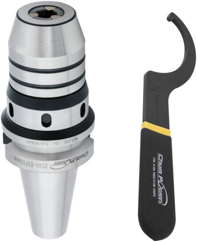 1/64"-1/2" BT40 CNC Integral EX-POWER Universal Chuck Holder, Titanium Jaws, One-piece