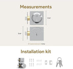 Mega Handles SUANA Entrance Combo, Door Knob and Cylinder Deadbolt and Key Combo, Heavy Duty Locking Door Knobs for Left or Right-Handed Doors – Polished Chrome