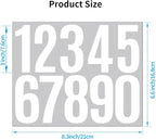 10 Sheets Vinyl House Numbers - 3 inch Waterproof Mailbox Numbers, Self-Adhesive Stickers for Mailbox, Cars, Boats, Windows, Door and Apartments(White, 3 inch)