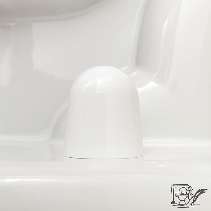 Stinky John's Tall Toilet Bolt Caps - Universal Fit with a Round Top - White Caps (4)