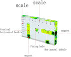 umei Transparent T-Type Multi-Functional Level Bubble Two-Way Level with Magnet Scale Size 95x51x13mm