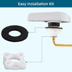 Universal Metal Side Mount Toilet Handle Replacement Kit Compatible with Kohler K-GP30324-CP/Glacier Bay Toilet with 1pc Flapper Chain, Toilet Flusher Lever, Chrome