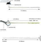 Toilet Handle Replacement Kit, Universal Tank Flush Lever Handle with Stainless Steel Flapper Chains for Most Front Mount Toilets, Matte Black Finish Toilet Flush Handle (Chrome)