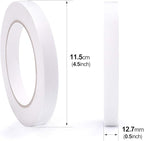 2 Rolls Double Sided Office Tape Clear Double-Sided Adhesive Tape Removable for DIY Arts, Crafts, Scrapbook, Photos Display ect, 1/2-Inch x 30 Yards (12.7mm x 27.5m)