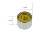 Mini Metal universal horizontal bubble water level balance bubble level round 20x14mm (Silver brown）