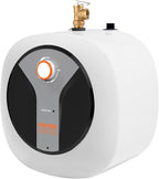 VEVOR Electric Mini-Tank Water Heater 4-Gallon Tank, 1440W Hot Water Boiler Storage, Safety Temperature Pressure Valve Easy Install, for Kichen Bathroom Restaurant, Shelf Wall Mounted