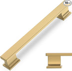 COTYKILEY 10 Pack 5 Inch(128mm) Champagne Bronze Cabinet Handles Gold Kitchen Cabinet Pulls Cabinet Door Handles Kitchen Cabinet Hardware