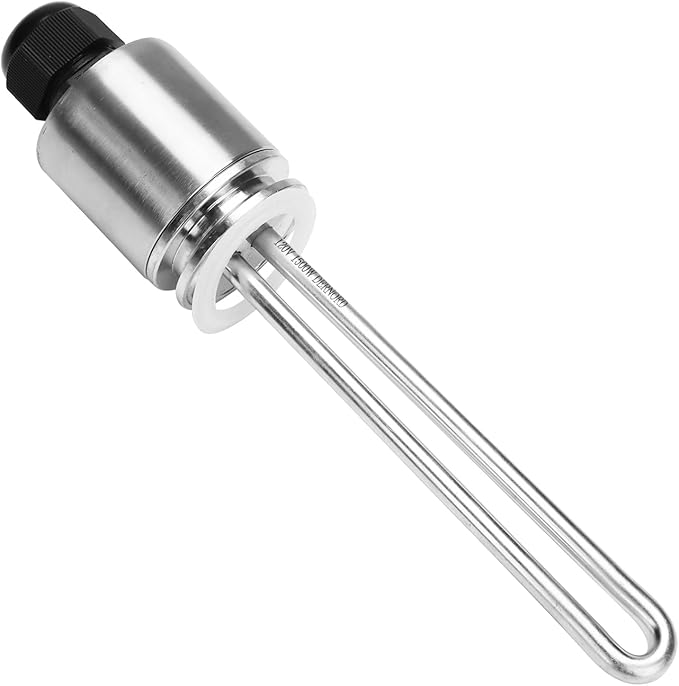 DERNORD 1.5 Inch (OD50.5mm) Tri-clamp Heating Element 120V 1500W Electric Water Heater High Watt Density