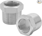 Joywayus Stainless Steel Hex Head Bushing Reducer Pipe Fitting 3/4 NPT Male × 1/2 NPT Female (Pack of 2)
