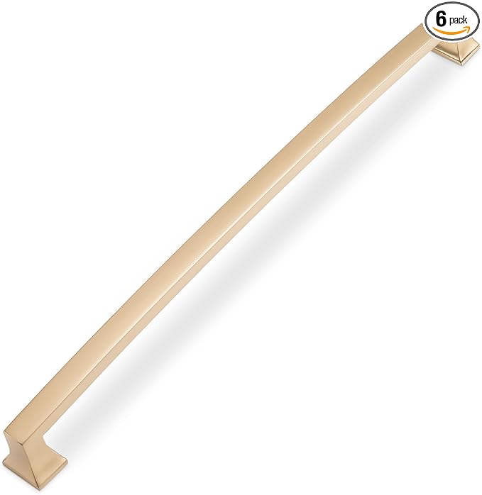 COTYKILEY 6 Pack 10 Inch(254mm) Champagne Bronze Cabinet Handles Gold Kitchen Cabinet Pulls Cabinet Door Handles Kitchen Cabinet Hardware Cupboard Drawer Pulls Dresser Handles