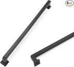 COTYKILEY 6 Pack 10 Inch(256mm) Matte Black Rectangular Kitchen Cabinet Pulls