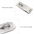 Door Locks Hasp Latch, 3 Inch Stainless Steel Safety Packlock Clasp Hasp Lock Latch, Extra Thick Door Gate Lock Hasp with Screws Brushed Finish 2 Pack