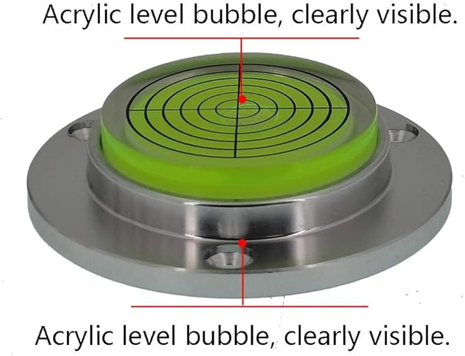 Metal Horizontal Bubble Cow Eye Level Universal Horizontal Bubble Flange Water Bubble Level Horizontal Bubble Small Household (50 * 11mm)