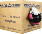 PRO SOURCE Low Lint Reclaimed Cotton Polo Shop Rags, Washable Reusable Disposable (25 lb Box)