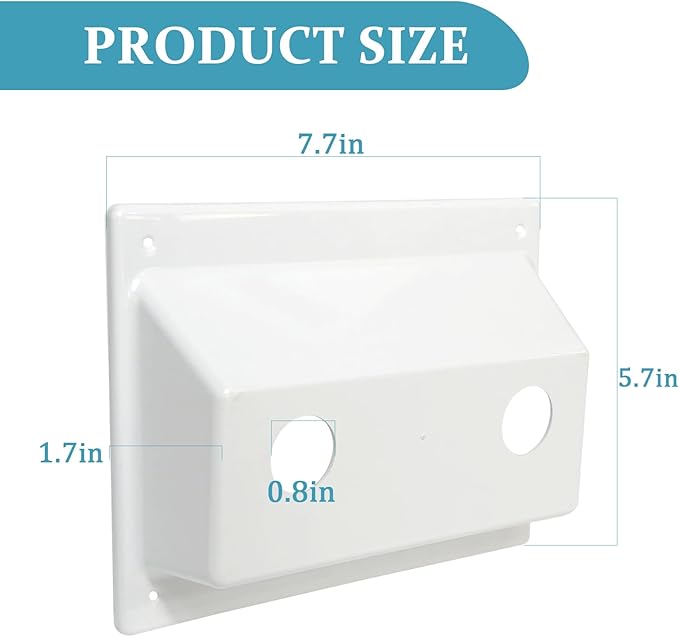 White Duo Faucet Mount KIT Faucet Bezel Stand Off Faucet Cover