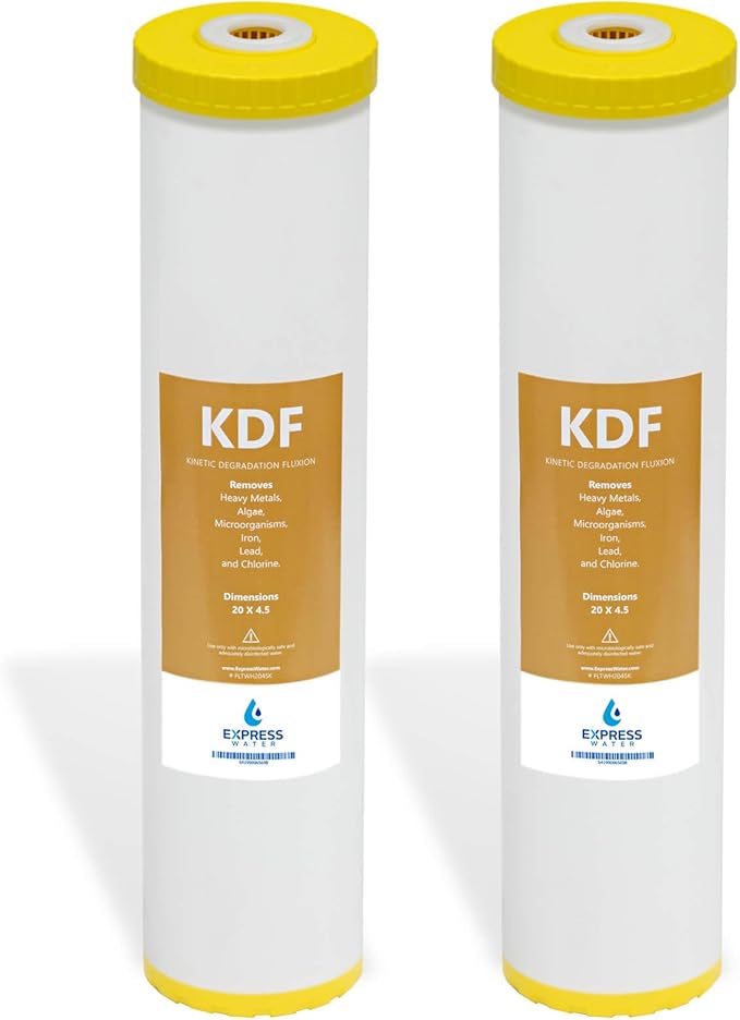 Express Water Polyphosphate Anti-Scale Water Replacement Filter – Whole House Replacement Water Filter – PHO High Capacity Water Filter – 4.5” x 20” inch – 2 Pack