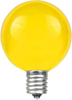 Novelty Lights 25 Pack G40 Yellow Outdoor Globe Bulbs, Light Bulbs Glass Incandescent Bulbs with 3000 Hour Lifespan, Globe String Lights Replacement Bulbs