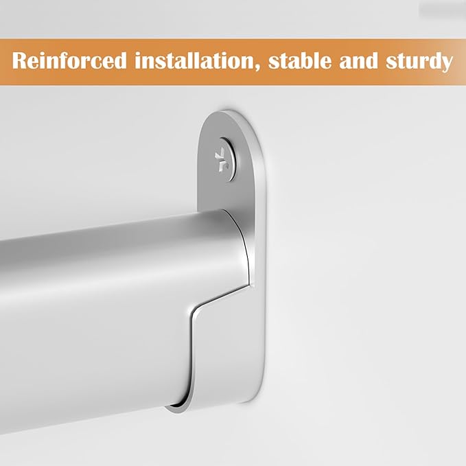 5FT Closet System with Drawers, 96 Inches Walk In Closet Organizer System with Shoe Rack, 3 Hanging Rods, Wall Mount Bedroom Wardrobe Clothes Garment Rack