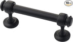 Alzassbg 10 Pack Matt Black Cabinet Pulls, 3 Inch(76mm) Hole Centers Cabinet Handles Kitchen Hardware Straight Bar for Cabinets and Drawer AL3082MB