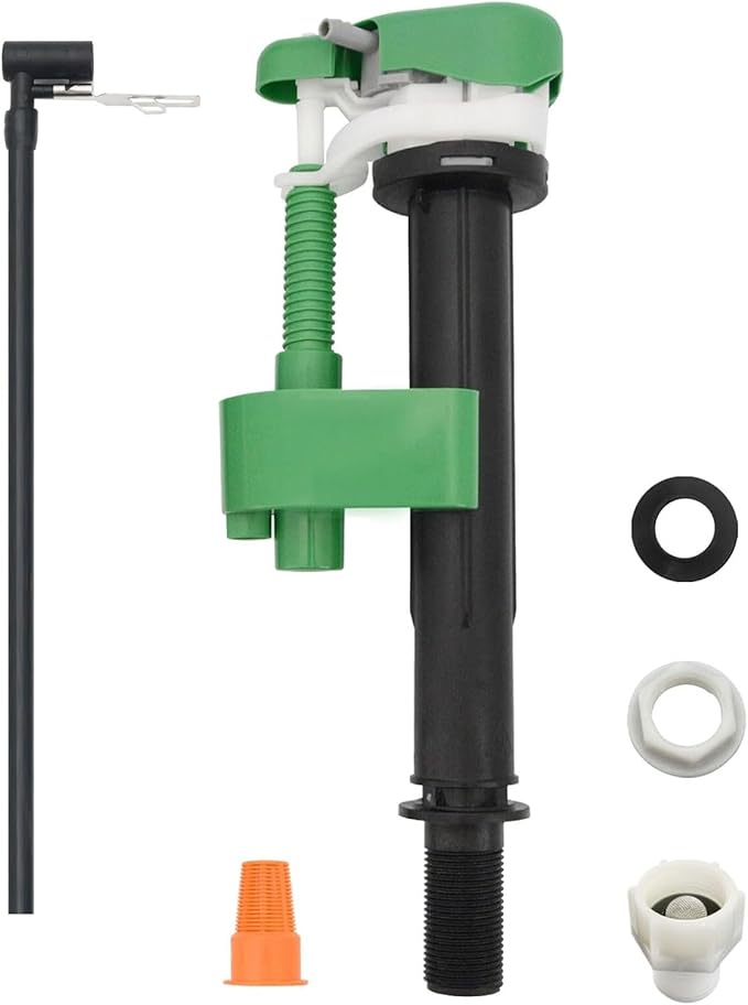 Toilet Fill Valve, Compatible With TOTO Vintage Supply Valve With G3/4 Connection, Equipped With G1/2 Adapter, Filter & Supply Tube, WC Replacement Part, Repair Accessory