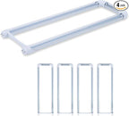 4-Pack T8 U Bend LED Tube Light 2FT 24W (60W Equivalent) U Shaped Bulb 6000K Daylight White 2640lm for Fluorescent Replacement, Dual-End Powered