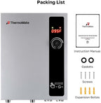 Tankless Water Heater Electric 27kW at 240 Volt, ThermoMate On Demand Instant Hot Water Heater Up to 6.4GMP, Self-Modulating Energy Saving for Residential Indoor Shower, Draw 114Amp