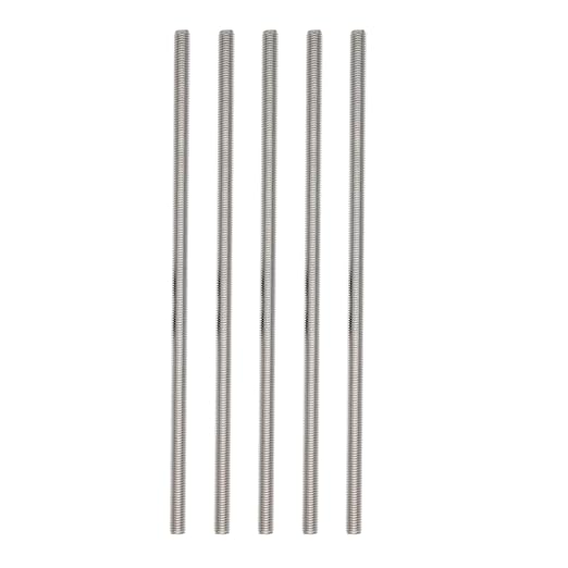 5/16"-18 Fully Threaded Rod Studs 5 Pack 10" Long Threaded Screw 304 Stainless Steel Right Hand Threads All Threaded Rod Studs for Anchor Bolts Clamps Hangers U-Bolts