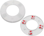 2 Pack Wall Split Flange ABS Round Escutcheon Plate for 2-1/2"/ 64mm Diameter Pipe Faucet Decoration Accessories (White)