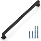 10 Pack 10"(256mm) Matte Black Cabinet Pulls Kitchen Cabinet Handles Drawer Pulls Cupboard Hardware for Cabinets CK0078