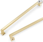 COTYKILEY 6 Pack 10 Inch(256mm) Brushed Brass Cabinet Handles Gold Kitchen Cabinet Pulls Cabinet Door Handles Kitchen Cabinet Hardware Cupboard