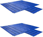 Mytee Products 2 Pack 20' x 27' Flatbed Truck 18 Oz Lumber Tarp with 6 FT Drop - Blue Heavy Duty Vinyl Waterproof Tarp for Trailers to Protect Cargo from Wind, Rain, Snow and Sun