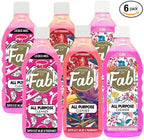 HOUSE OF FAB! Powerful All Purpose Cleaner, Dirt & Grime Removing Multi Purpose Cleaner, Used for Floors, Walls, and Any Hard Surface, Used on Large Areas, 33.8 FL Oz, 6 Pack, Designer
