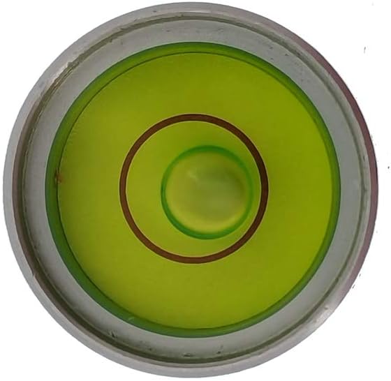 Mini Metal universal horizontal bubble water level level level level balance bubble level round 21x13mm (Silver Green）