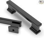 Asidrama 10 Pack 3.75 Inch(96mm) Matte Black Kitchen Cabinet Handles, Cabinet Pulls Kitchen Cabinet Hardware for Cupboard Drawer Pulls