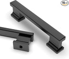 Asidrama 15 Pack 3.75 Inch(96mm) Matte Black Kitchen Cabinet Handles, Cabinet Pulls Kitchen Cabinet Hardware for Cupboard Drawer Pulls