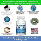 Kidney Restore Kidney Cleanse and Kidney Health Supplement to Support Normal Kidney Function, Vitamins for Kidney Health 60 caps - 2 Pack