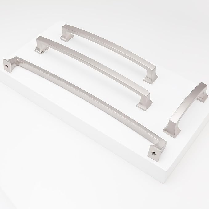 COTYKILEY 10 Pack 3.75 Inch(96mm) Brushed Satin Nickel Cabinet Handles Kitchen Cabinet Pulls Cabinet Door Handles Kitchen Cabinet Hardware
