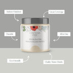 Country Chic All-in-One Chalk Paint for Furniture, Cabinets, Home Decor, Eco-Friendly, Matte Finish, Built-In Primer & Top Coat for Wood, Metal - Cheesecake (Off White) - Quart 32 oz (950 ml)