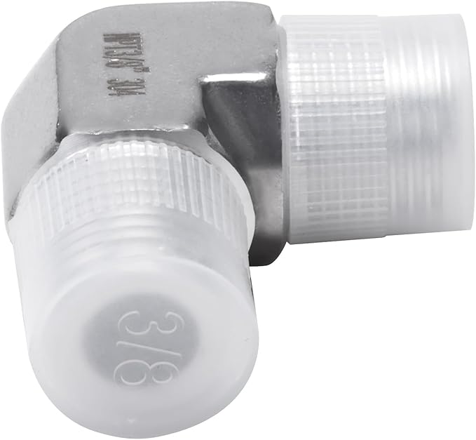 90 Degree Street Elbow - 3/8" NPT Male to 3/8" NPT Male Stainless Steel 304 Heavy Duty Forged Barstock Street Elbow Adapter Pipe Fitting (pack of 2)