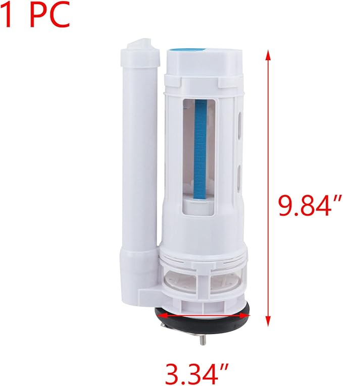 T Tulead Toilet Push Button Valve Replacement Flush Toilet Dual Flush Drain Valve Fit for Drainage Hole Dia. 2.56"-2.75", for Toilet Tank Height 10.24"-11.4"(Small Size)