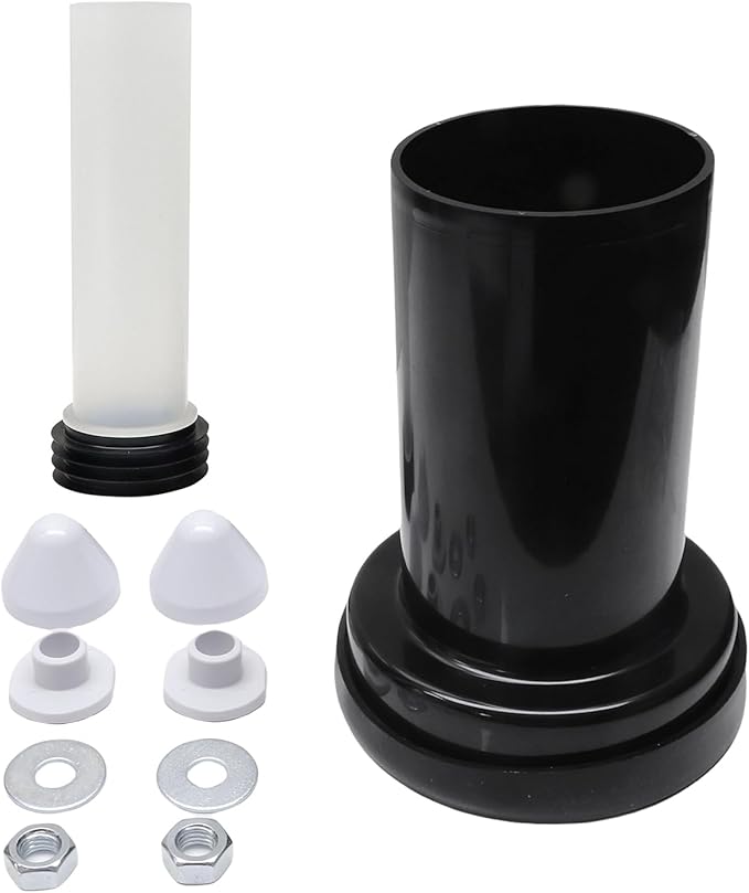 Wall Hung Toilet Gasket and Connector Set Compatible with Geberit 152.404.46.1/240.752.11.1-Includes Drain Pipe,Flush Pipe,Nuts,Washers,Installation Kit Bowl Replacement