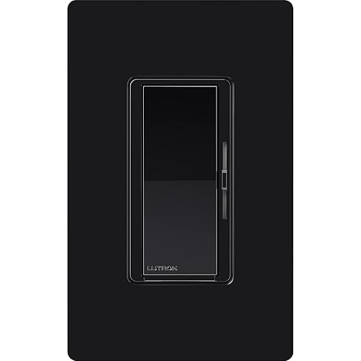 Lutron Diva Smart Dimmer Switch for Caséta Smart Lighting | No Neutral Wire Required | DVRF-6L-BL | Black