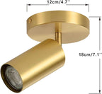 KCO Lighting Modern LED Tacking Lighting Brushed Gold Flush Mount Ceiling Spotlight Fixtures Single Brass Kitchen Track Lighting Indoor Ceiling Spot Light Fixture