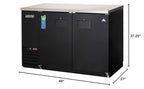 EBB48-24 Back Bar Cooler Cabinet 2 Solid Doors, 115v, NSF - 13 cu. ft.