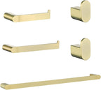 RANDOM Brushed Gold Towel Bar Set 5 Piece Bathroom Hardware Set Include 9.8/23.6 Inch Towel Holder Toilet Paper Holder and 2 Towel Hooks Stainless Steel Bathroom Accessories Kit Wall Mount