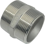 1/8" ~3" NPT Male Threaded Hex Nipple,Stainless Steel 304 Quick Coupler Pipe Fitting (2.5")