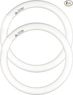 FC12T9 32 Watts Circline Light Bulbs Daylight, Circular 12 Inch T9 32W Round Fluorescent Bulb Replacement for Circle Ceiling Fixture Lamp, DL 6500K Tube, G10q 4 Pin Base, 2 Pack