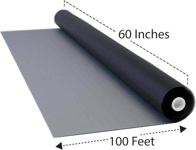 DOCA 60 in x 100 ft Window Screen Mesh - Window Screen Replacement, Fiberglass Mesh Roll for Window, Patio Screen, Porch Screen, or Door - Charcoal