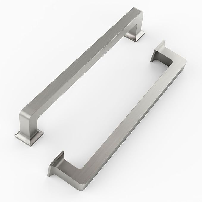 FILTA Cabinet Handles 6.25 Inch 10 Pack Brushed Nickel Cabinet Pulls for Kitchen Metal Drawer Pulls Modern Cabient Hardware Cupboard Handles