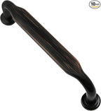 Alzassbg 10 Pack Oil Rubbed Bronze Cabinet Handles, 3-3/4 Inch(96mm) Hole Centers Arch Modern Cabinet Pulls Kitchen Cabinets Hardware for Cabinets and Drawers AL3503ORB